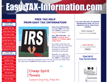 Tablet Screenshot of easy-tax-information.com